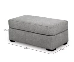 Naples Gray Ottoman -Broyhill 810451017 9