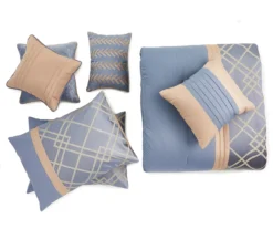Broyhill Corinth Denim Geo 8-Piece Comforter Set 11 Broyhill Corinth Denim Geo 8-Piece Comforter Set -Broyhill 810461374 1 1