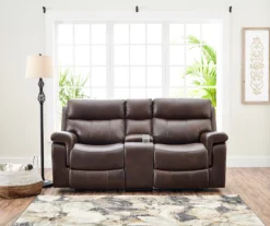 Wellsley Leather Power Reclining Console Loveseat -Broyhill 810469259 111