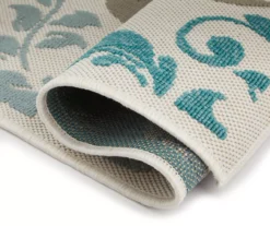 Broyhill Eastlake Teal & Gray Damask Outdoor Area Rug 7 Broyhill Eastlake Teal & Gray Damask Outdoor Area Rug -Broyhill 810497108 810497109 810497110 3 1