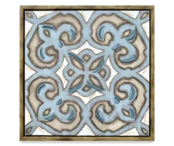 Blue Linen Tile Plaque