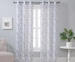 Broyhill 9 Broyhill Cassandra Floral Sheer Grommet Curtain Panel Pair