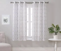 Broyhill 11 Broyhill Geo Sheer Grommet Curtain Panel Pair