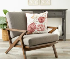 Rust Floral Throw Pillow 6 Rust Floral Throw Pillow -Broyhill 810515803 2