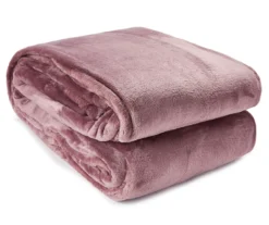 Purple Queen/King Velvet Plush Blanket -Broyhill 810519403 810519404 1
