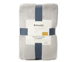 Broyhill 27 Gray Queen/King Velvet Plush Blanket