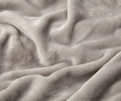 Gray Queen/King Velvet Plush Blanket 5 Gray Queen/King Velvet Plush Blanket -Broyhill 810519405 810519406 2 2