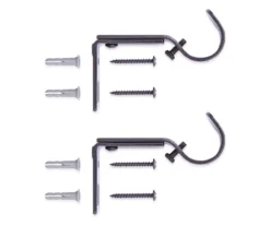 Legacy Brown-Black Adjustable Curtain Rod Brackets, 2-Pack -Broyhill 810524291 7