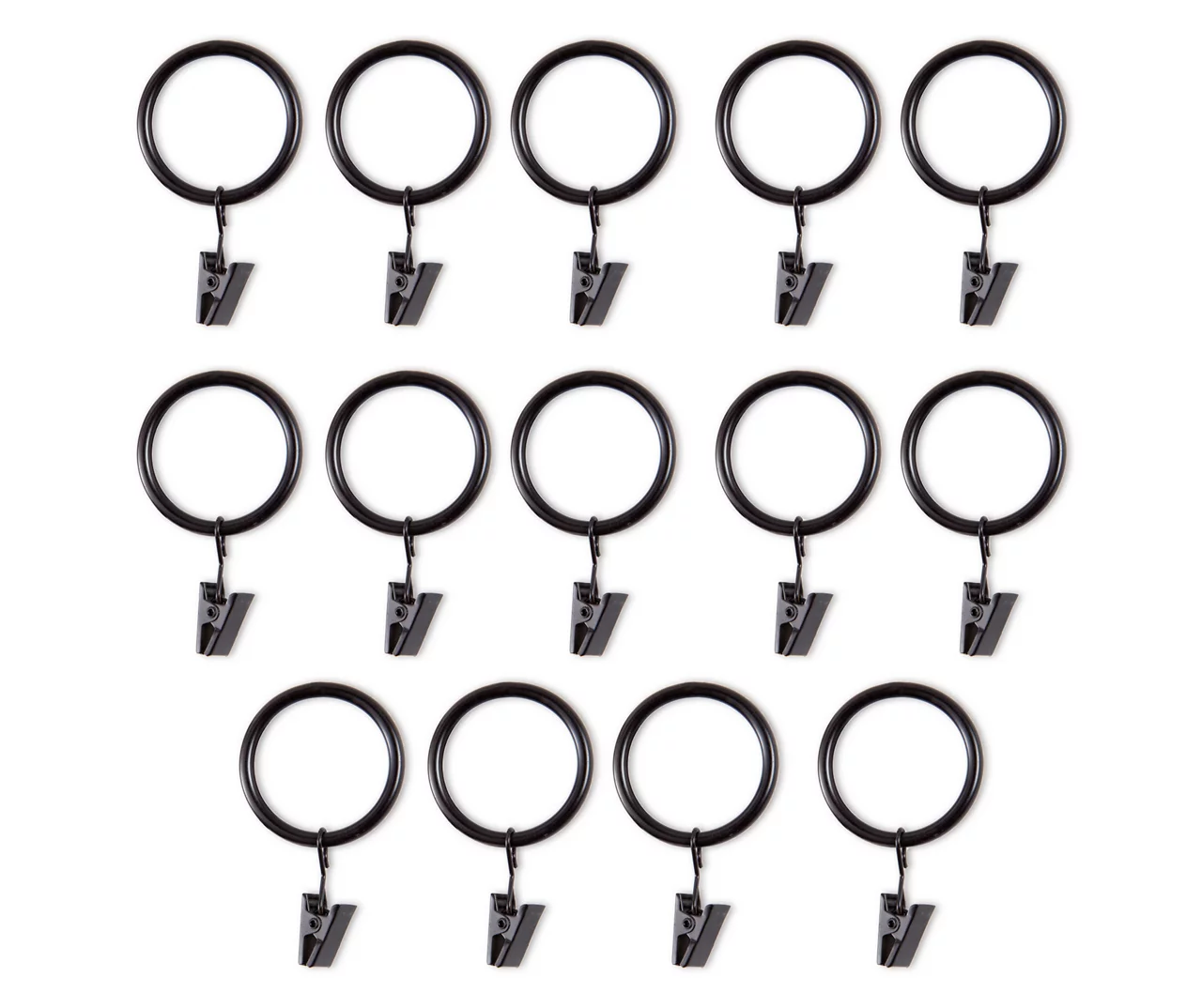 Legacy Brown & Black Curtain Rod Clip Rings, 14-Pack 3 Legacy Brown & Black Curtain Rod Clip Rings, 14-Pack - Image 3