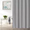 Gray Embossed Waffle Shower Curtain