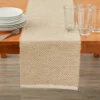 Beige & Tan Diagonal Stripe Table Runner