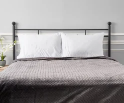 Atmosphere Gray Zigzag-Embossed Velvet King Blanket -Broyhill 810531014 4