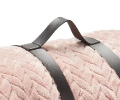 Sepia Rose Zigzag-Embossed Velvet King Blanket -Broyhill 810531015 810617577 4