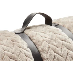 Tan Zigzag-Embossed Velvet King Blanket 7 Tan Zigzag-Embossed Velvet King Blanket -Broyhill 810531017 810617578 3 1