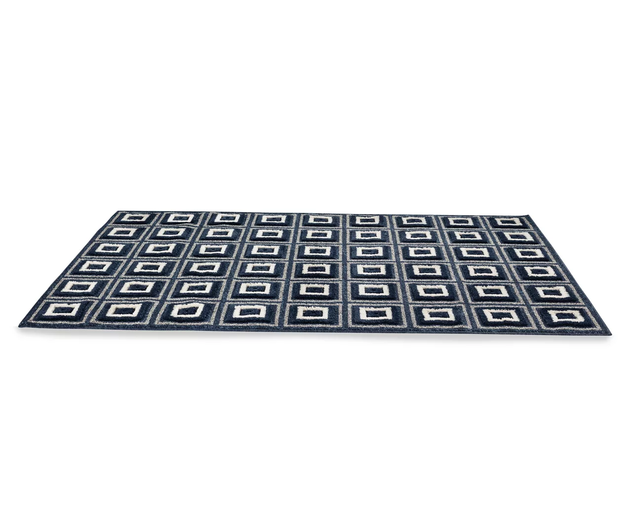 Broyhill Navy Square Pattern Klein Area Rug 2 Broyhill Navy Square Pattern Klein Area Rug - Image 2