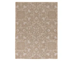 Broyhill Sandpointe Tan & Ecru Damask Outdoor Area Rug -Broyhill 810546500 810546501 810546502 1 1