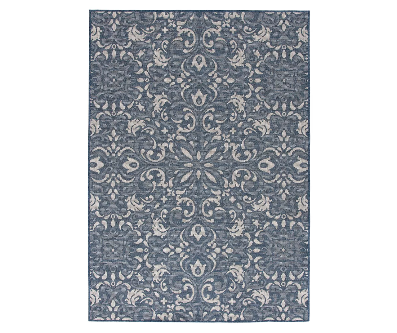 Broyhill Sandpointe Cobalt & Ecru Damask Outdoor Area Rug 1 Broyhill Sandpointe Cobalt & Ecru Damask Outdoor Area Rug