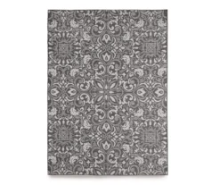 Broyhill Sandpointe Granite & Ecru Damask Outdoor Area Rug