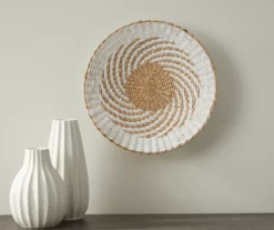 White Round Woven Swirl Wall Decor -Broyhill 810547450 2
