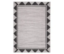 Broyhill Gray & Black Geometric Border Outdoor Area Rug 6 Broyhill Gray & Black Geometric Border Outdoor Area Rug -Broyhill 810547881
