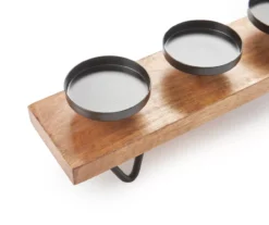 Wood & Metal 5-Tier Pillar Candle Holder -Broyhill 810548907 2