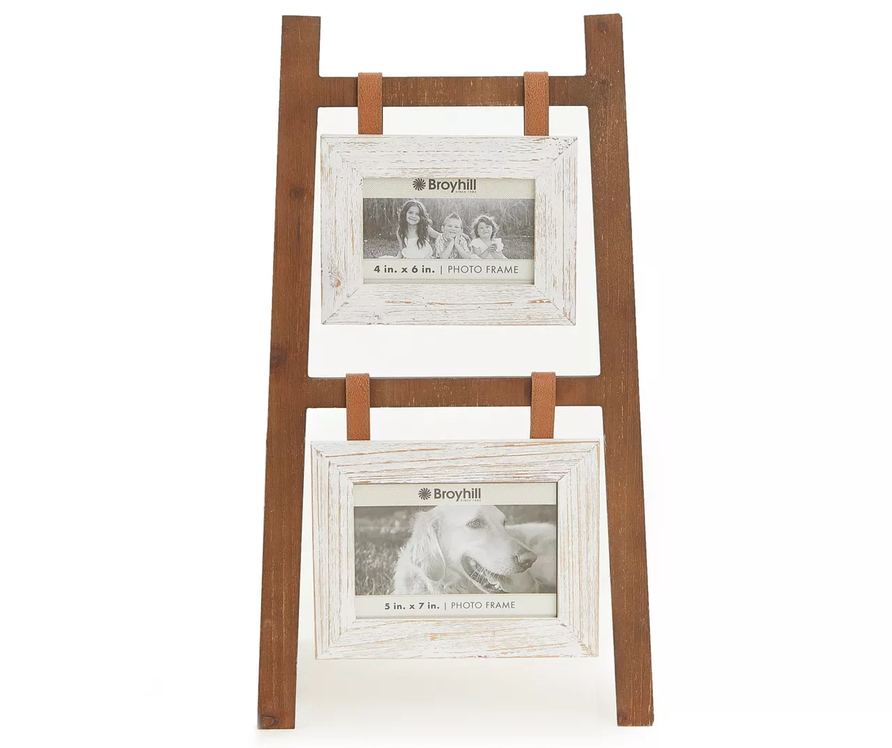 Brown & White 2-Photo Ladder Picture Frame 1 Brown & White 2-Photo Ladder Picture Frame