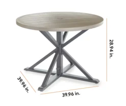 Sandpointe Neutral Steel Round Patio Dining Table 7 Sandpointe Neutral Steel Round Patio Dining Table -Broyhill 810554377 99 2