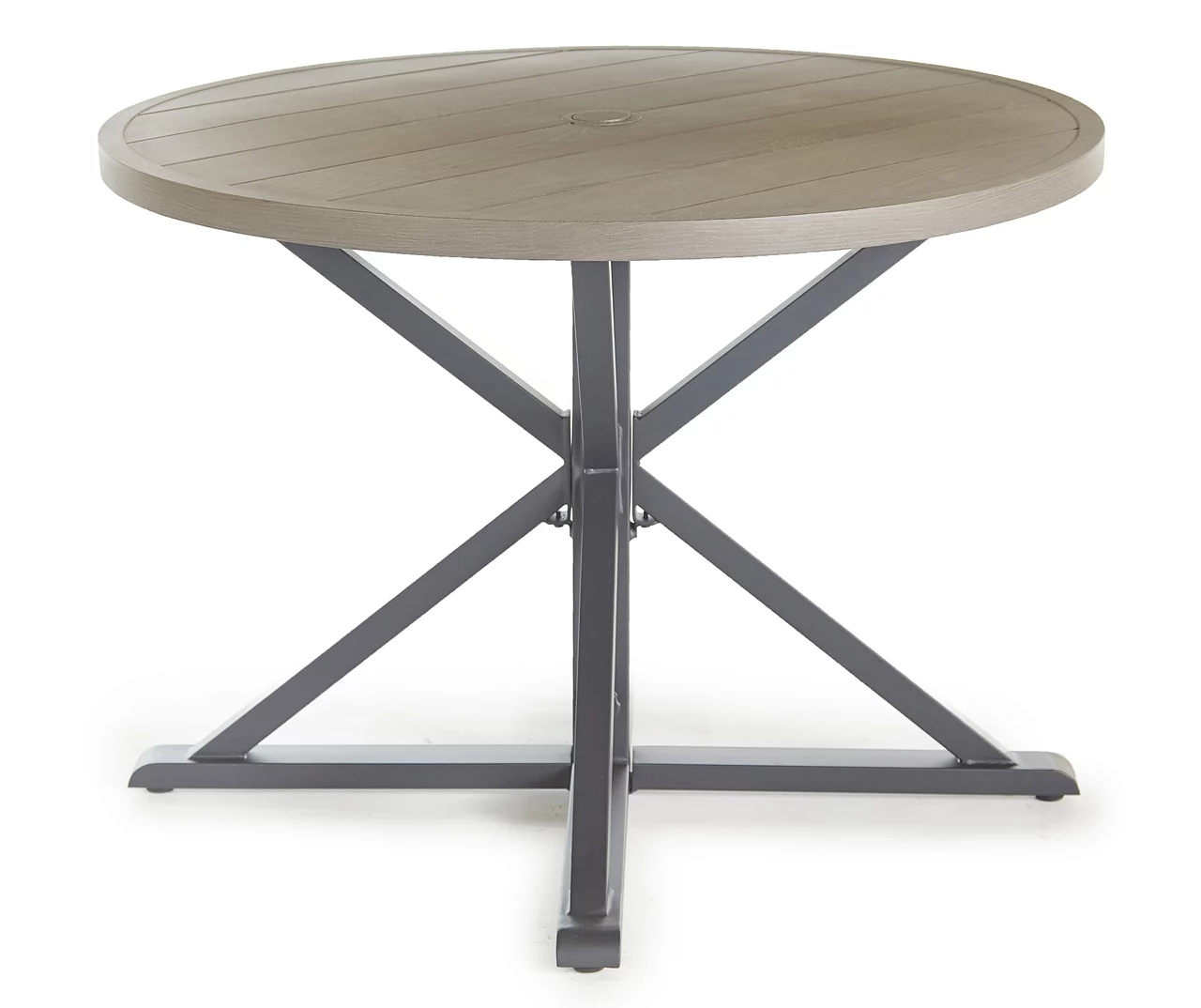 Sandpointe Neutral Steel Round Patio Dining Table 1 Sandpointe Neutral Steel Round Patio Dining Table