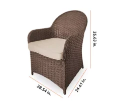 Broyhill Autumn Cove All-Weather Wicker Cushioned Patio Captain's Dining Chair -Broyhill 810554526 99 1