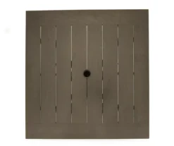 Autumn Cove Light Brown Wood Look Square Steel Patio Dining Table -Broyhill 810557039 3 1