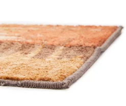 Broyhill Brown & Red Abstract Patchwork Accent Rug -Broyhill 810557489 810557651 2