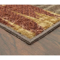 Broyhill Brown & Red Abstract Patchwork Accent Rug -Broyhill 810557651 4