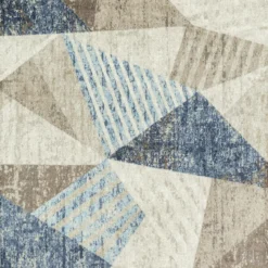 Broyhill Blue & Brown Modern Angles Accent Rug -Broyhill 810557653 2