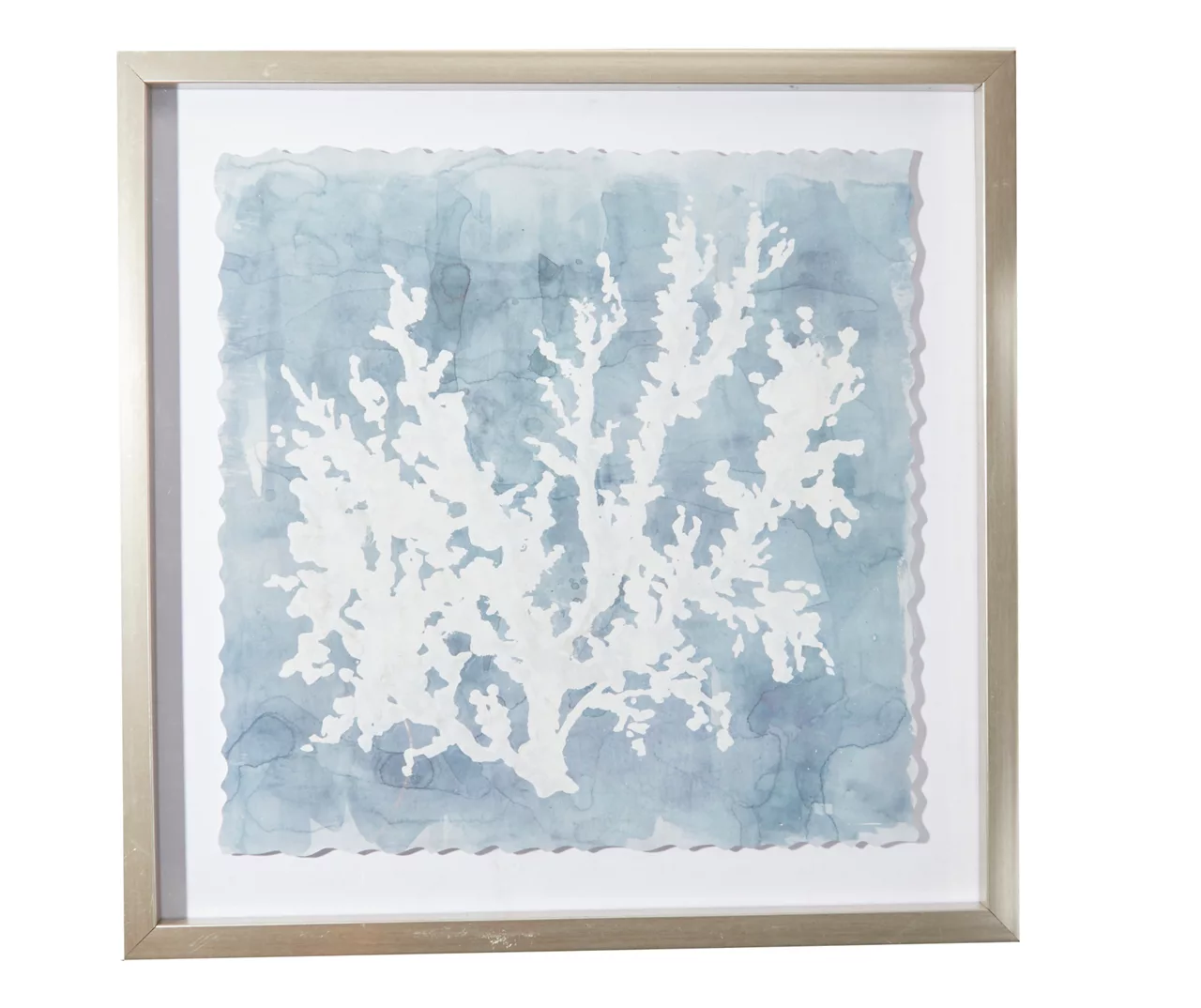 Blue & White Abstract Coral Framed Wall Art 1 Blue & White Abstract Coral Framed Wall Art