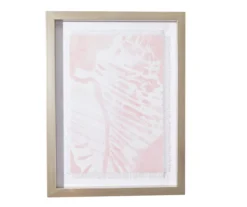 Pink & White Abstract Shell Framed Wall Art
