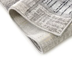 Destan Charcoal & Gray Patchwork Runner Rug, (2' X 7') -Broyhill 810563290 2