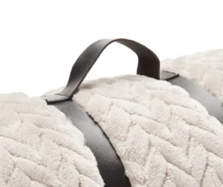 Whisper White Zigzag-Embossed Velvet King Blanket -Broyhill 810573800 810573798 810617576 4 1