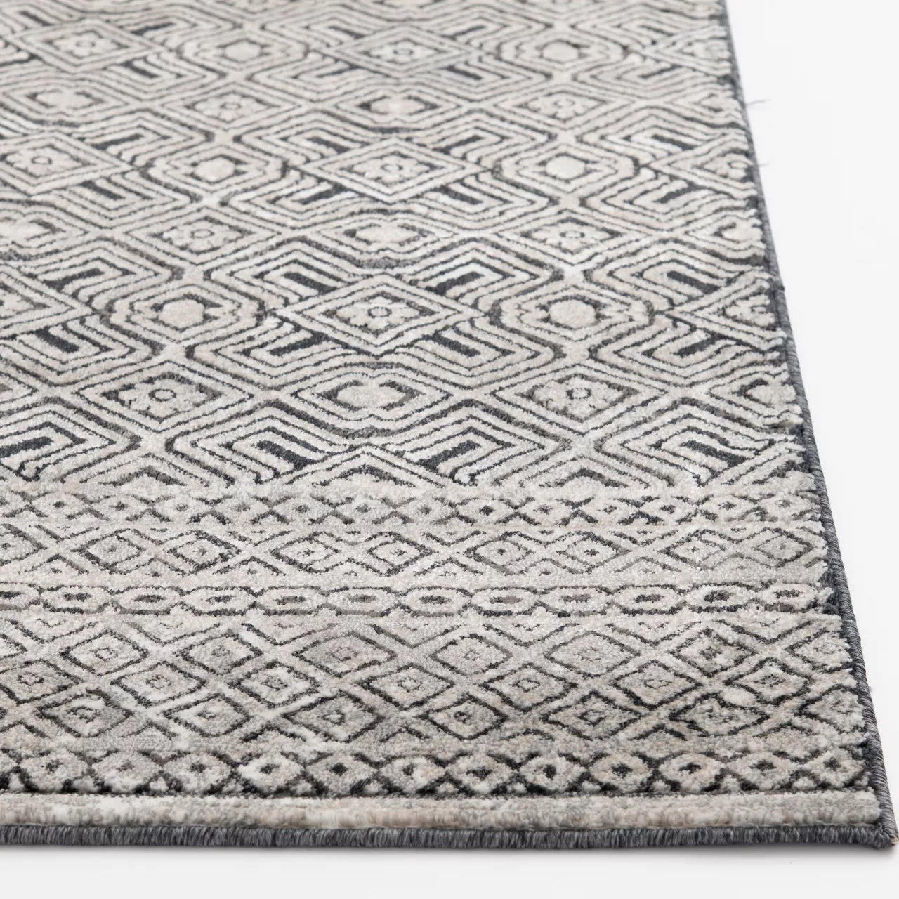 Colin Dark Blue & Whitecap Geometric Area Rug, (8' X 10') 2 Colin Dark Blue & Whitecap Geometric Area Rug, (8' X 10') - Image 2