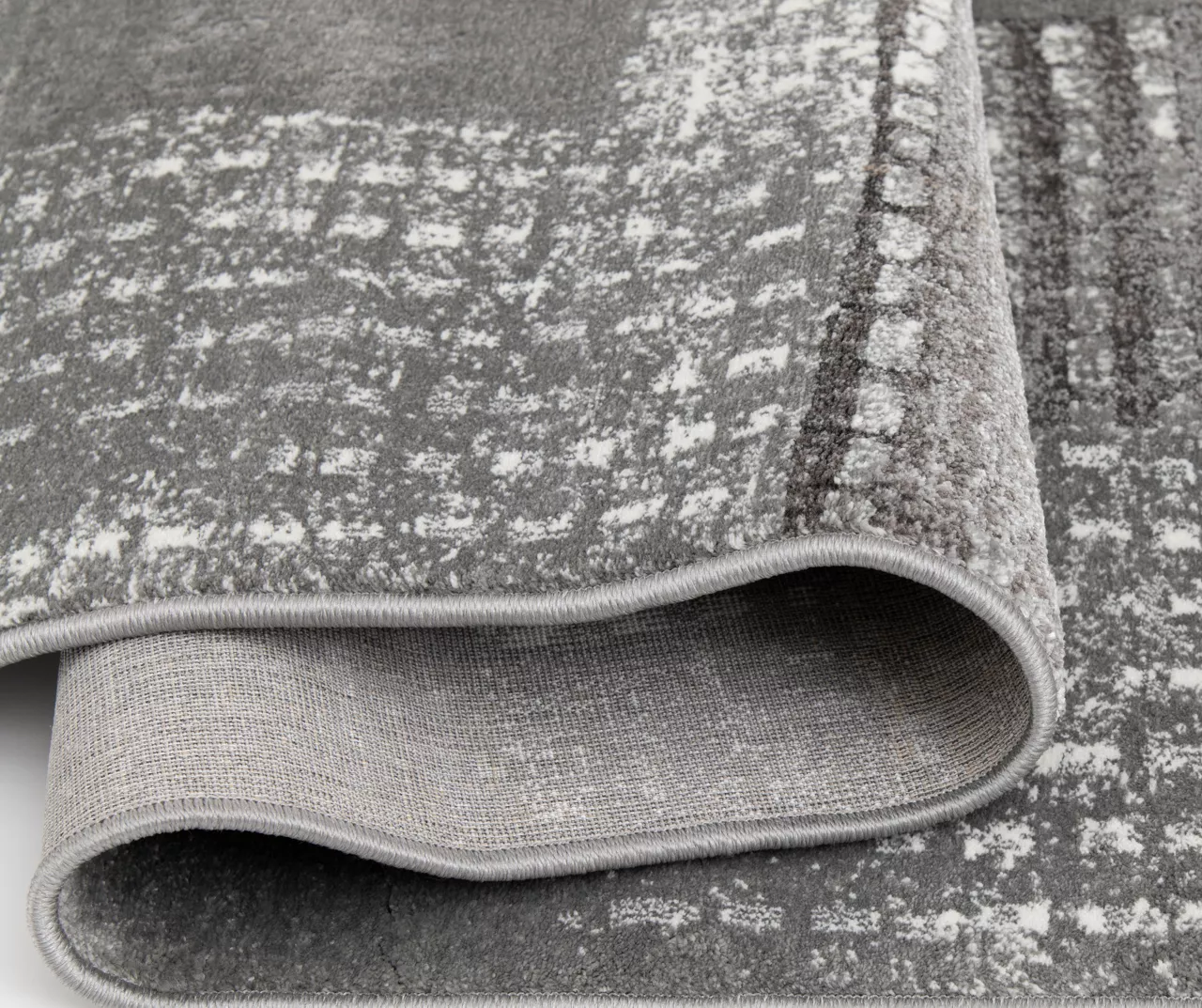 Hollyn Gunmetal Abstract Patchwork Area Rug, (5' X 7') 4 Hollyn Gunmetal Abstract Patchwork Area Rug, (5' X 7') - Image 4