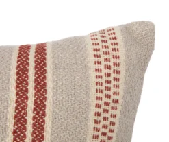 Gray & Red Stripe Throw Pillow 5 Gray & Red Stripe Throw Pillow -Broyhill 810591271 2 A8