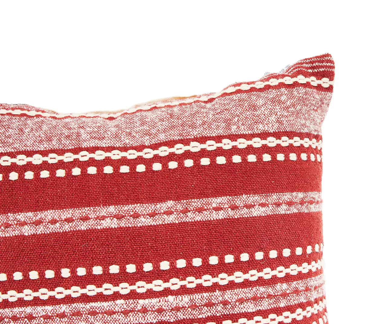 Sable Red & White Stripe Throw Pillow 2 Sable Red & White Stripe Throw Pillow - Image 2
