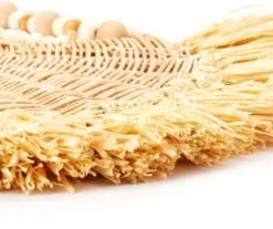 Wild Sedona Raffia & Beads Hanging Wall Fan -Broyhill 810601626 A8 4