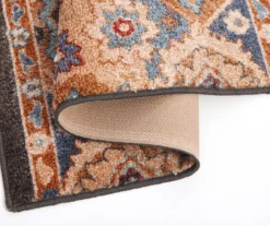 Broyhill Blue & Tan Traditional Floral Accent Rug -Broyhill 810602620 810602619 A8 1