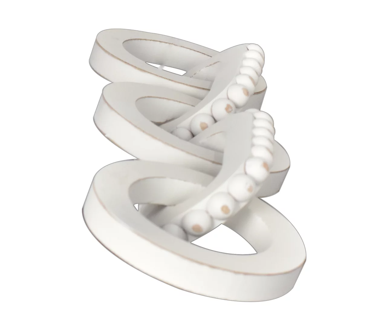 White Bead Chain Tabletop Decor 2 White Bead Chain Tabletop Decor - Image 2