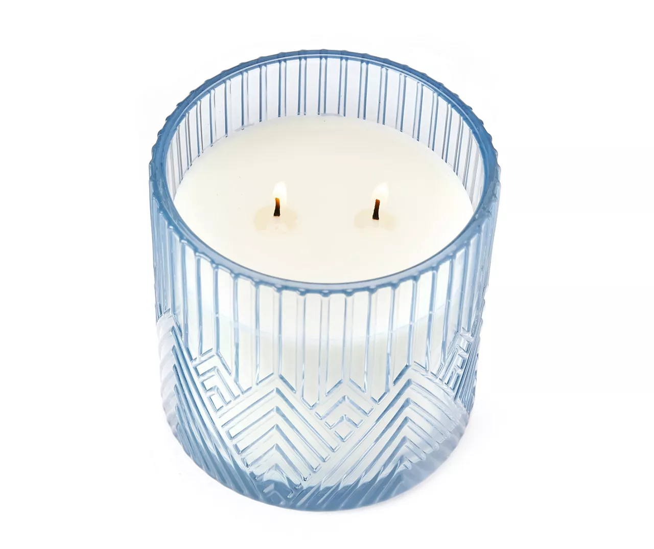Chamomile Tea Blue Geometric Glass Jar Candle, 16 Oz. 2 Chamomile Tea Blue Geometric Glass Jar Candle, 16 Oz. - Image 2