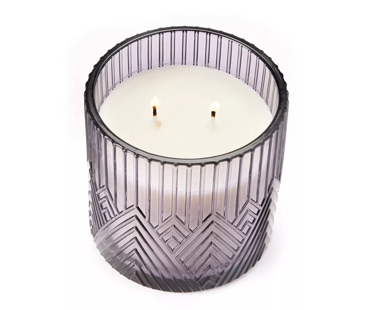 Blooming Magnolia & Lily Purple Geometric Glass Jar Candle, 16 Oz. 2 Blooming Magnolia & Lily Purple Geometric Glass Jar Candle, 16 Oz. - Image 2