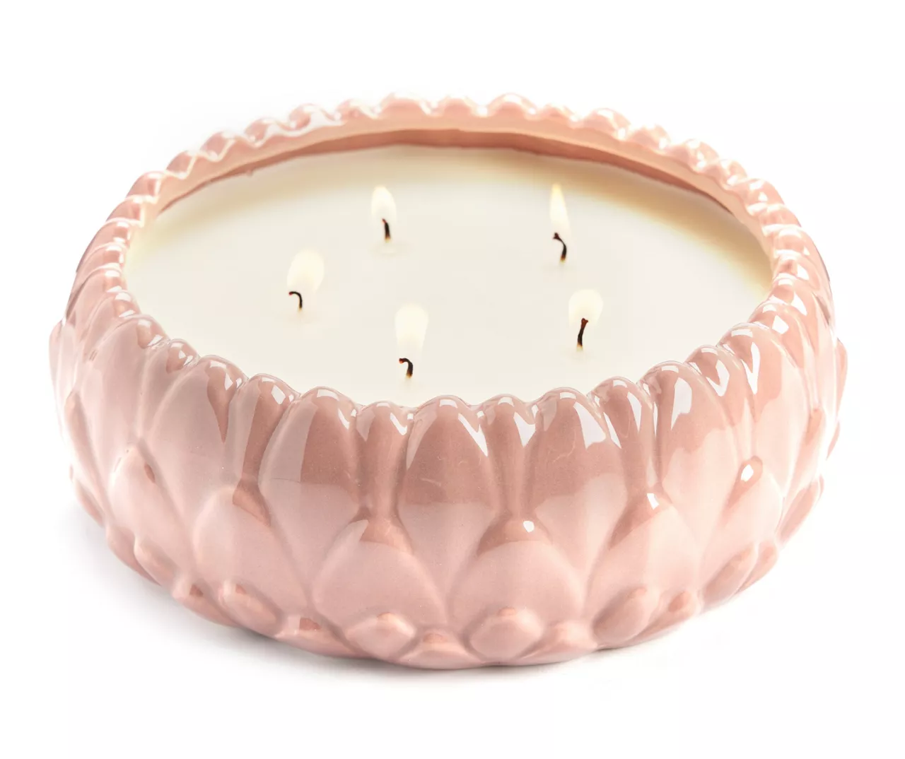 Homeward Vanilla Macaroon 5-Wick Lotus Ceramic Candle, 33 Oz. 2 Homeward Vanilla Macaroon 5-Wick Lotus Ceramic Candle, 33 Oz. - Image 2