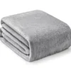 Gray Queen/King Plush Velvet Blanket