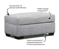 Parkdale Dove Storage Ottoman -Broyhill 810616031 X0 1 1