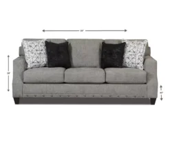 Alexandria Gray Chenille Sofa -Broyhill 810616679 A8